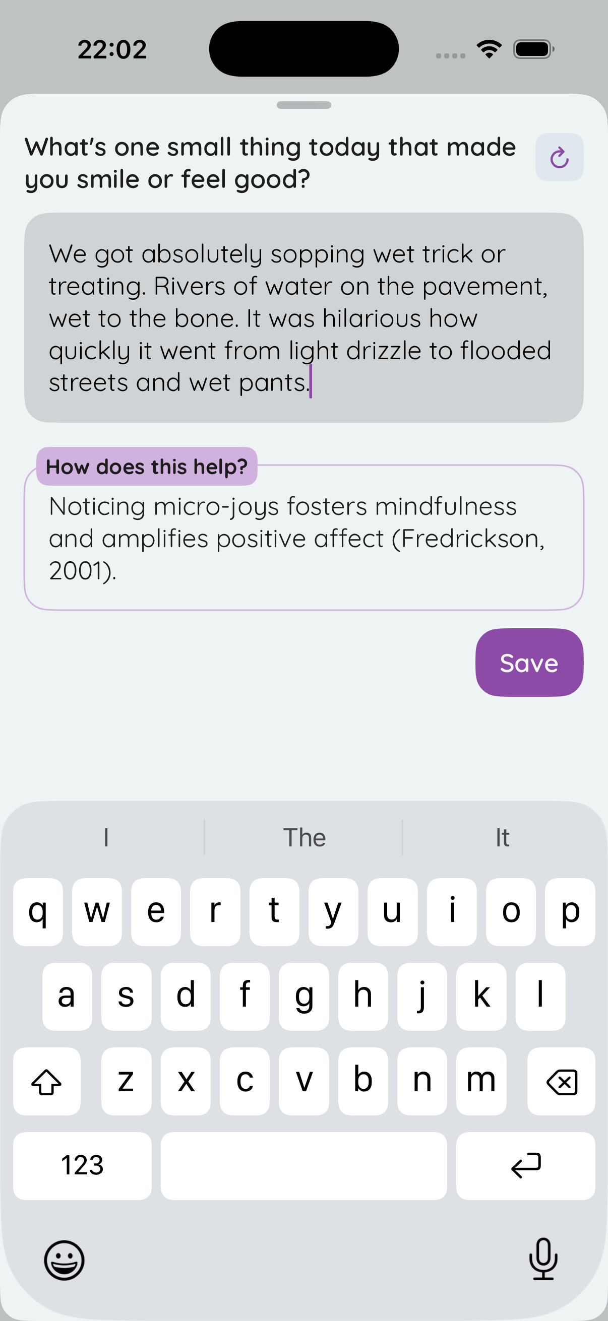 Neurise Gratitude Screen