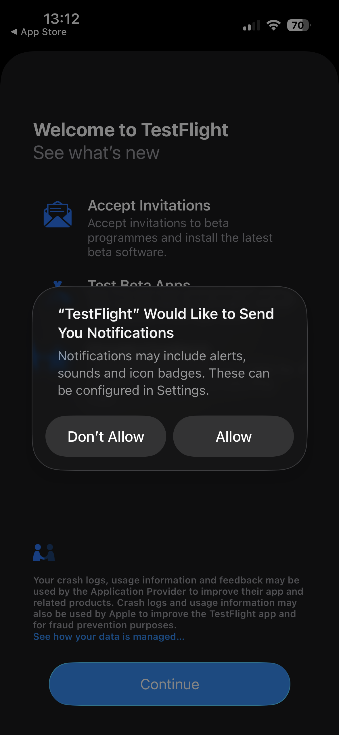 Open TestFlight